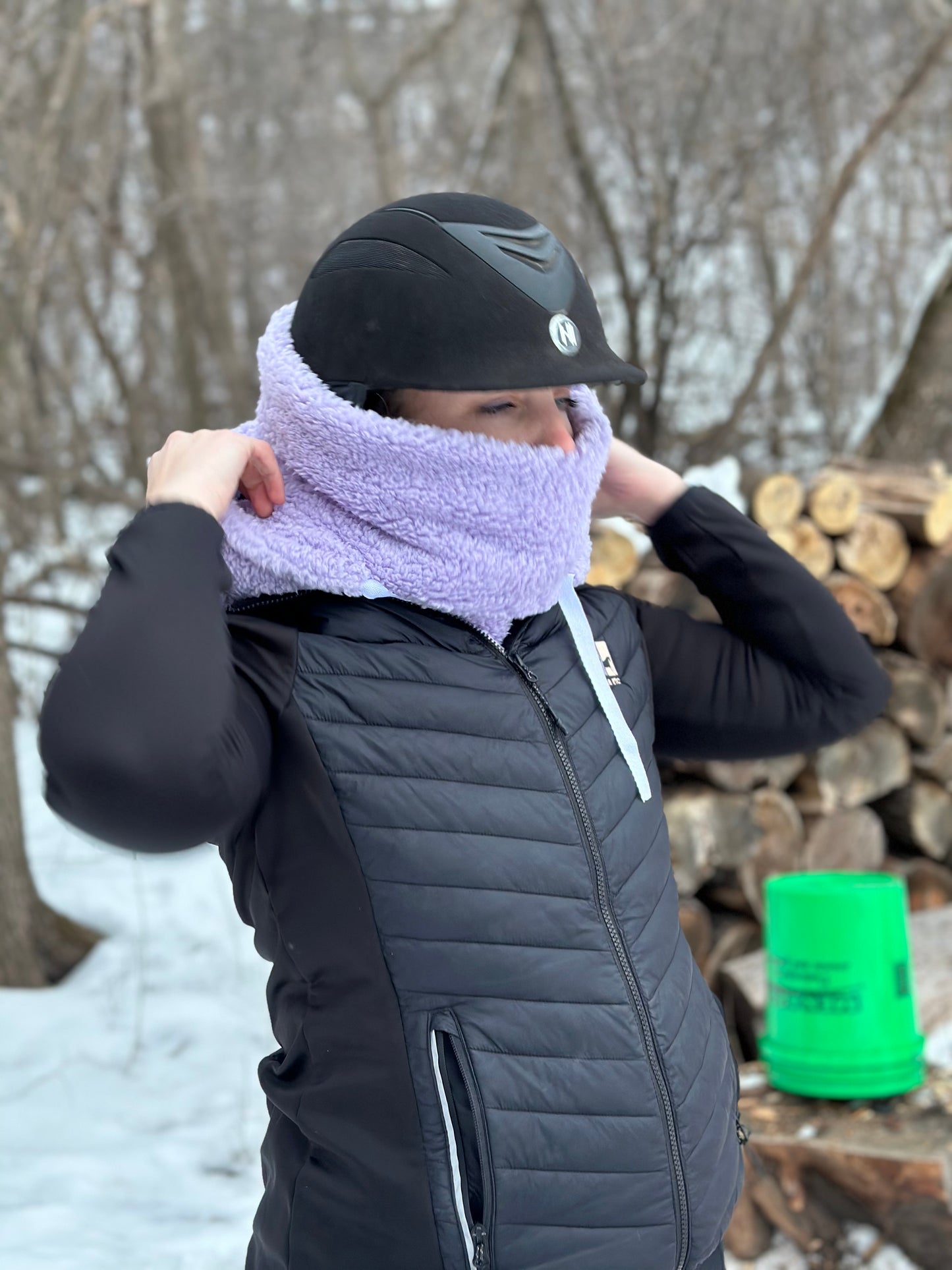 Lilac Sherpa Hood
