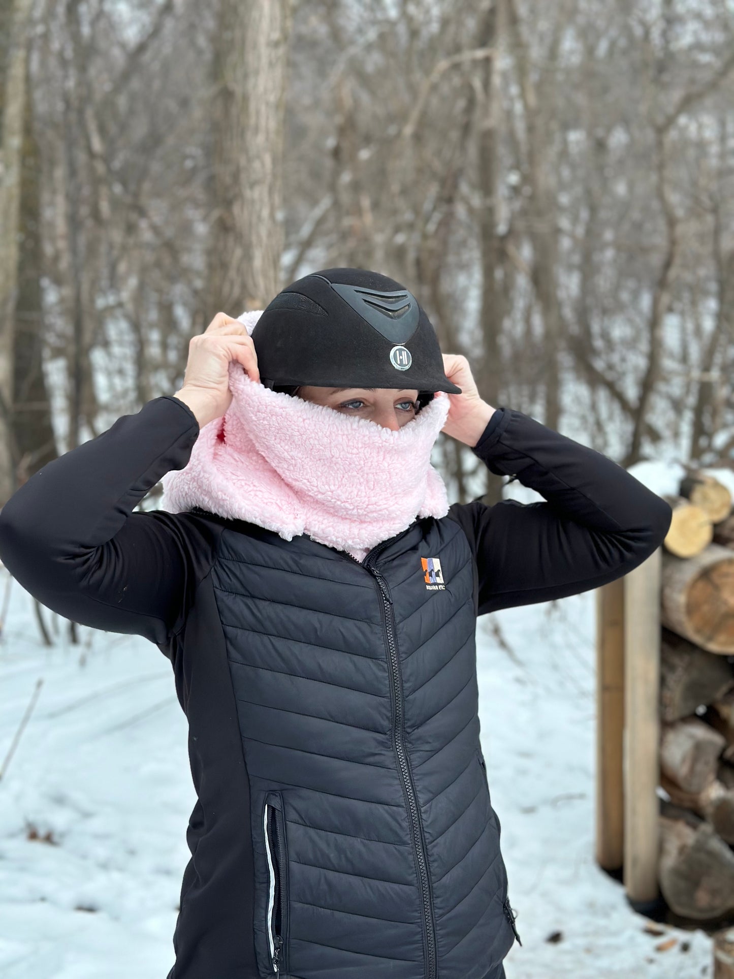 Baby Pink Sherpa Hood