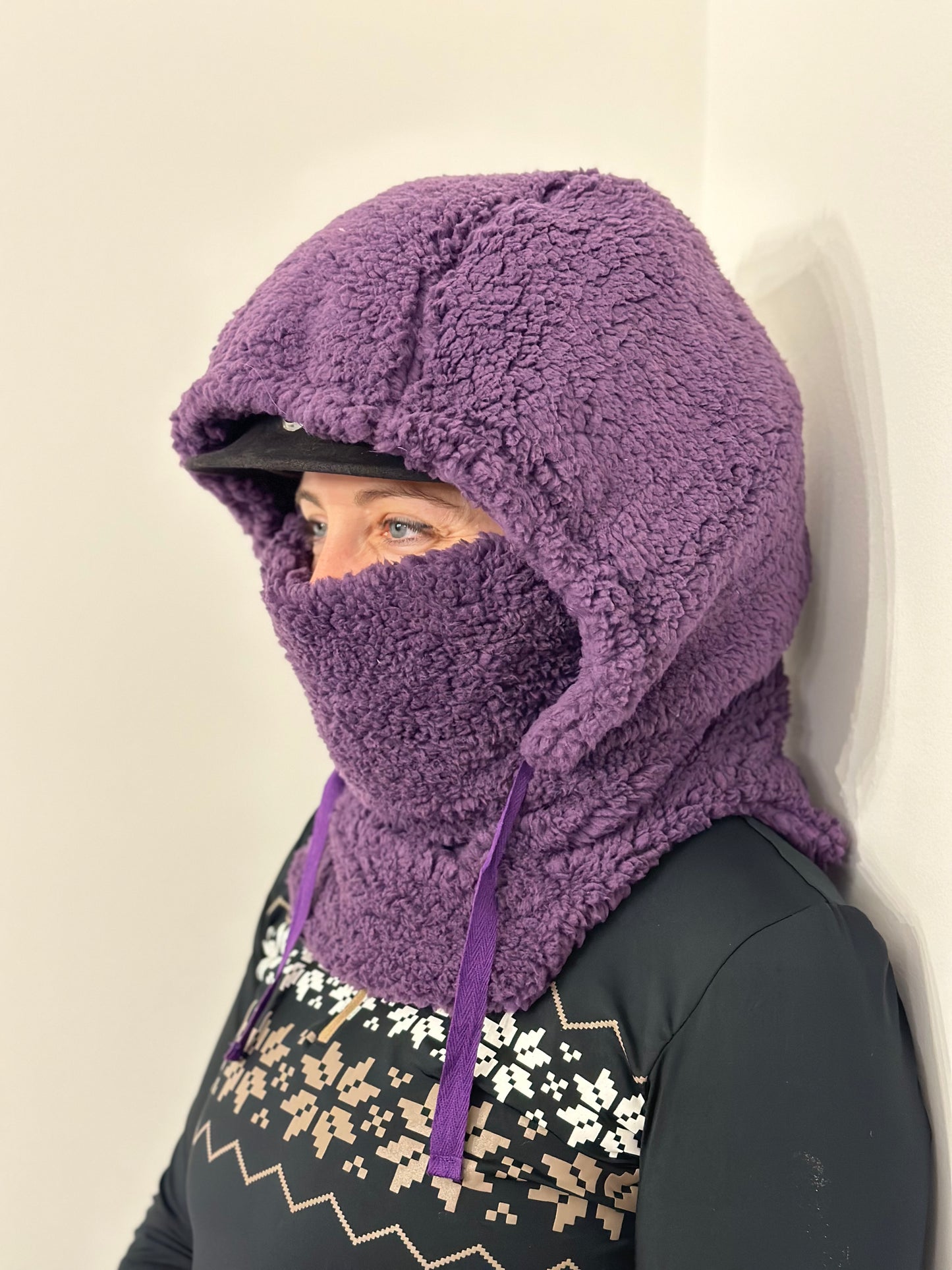 Grape Purple Sherpa Hood