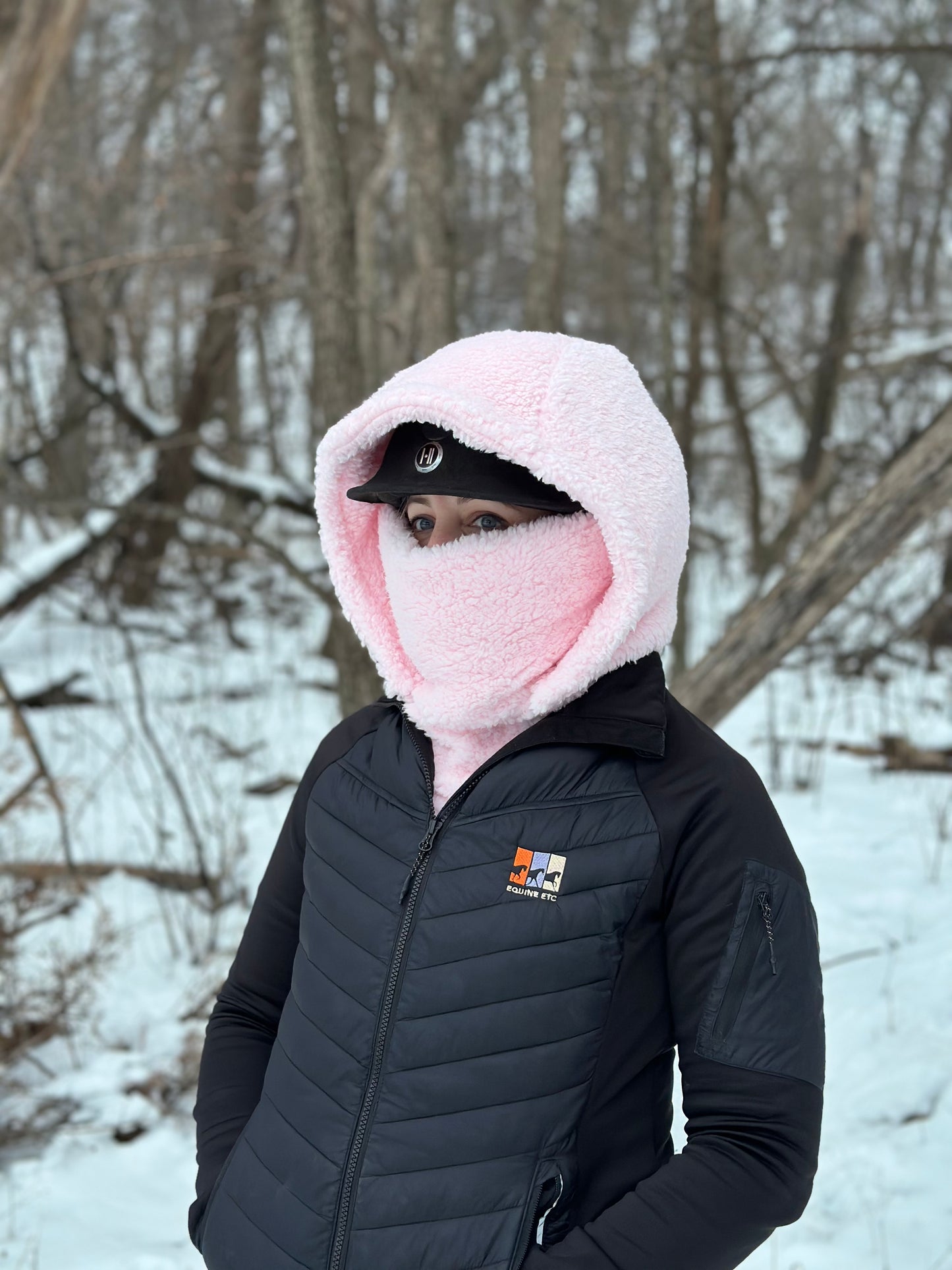 Baby Pink Sherpa Hood