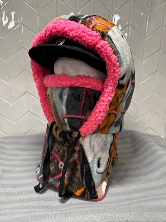 Horse Print Fleece Hood