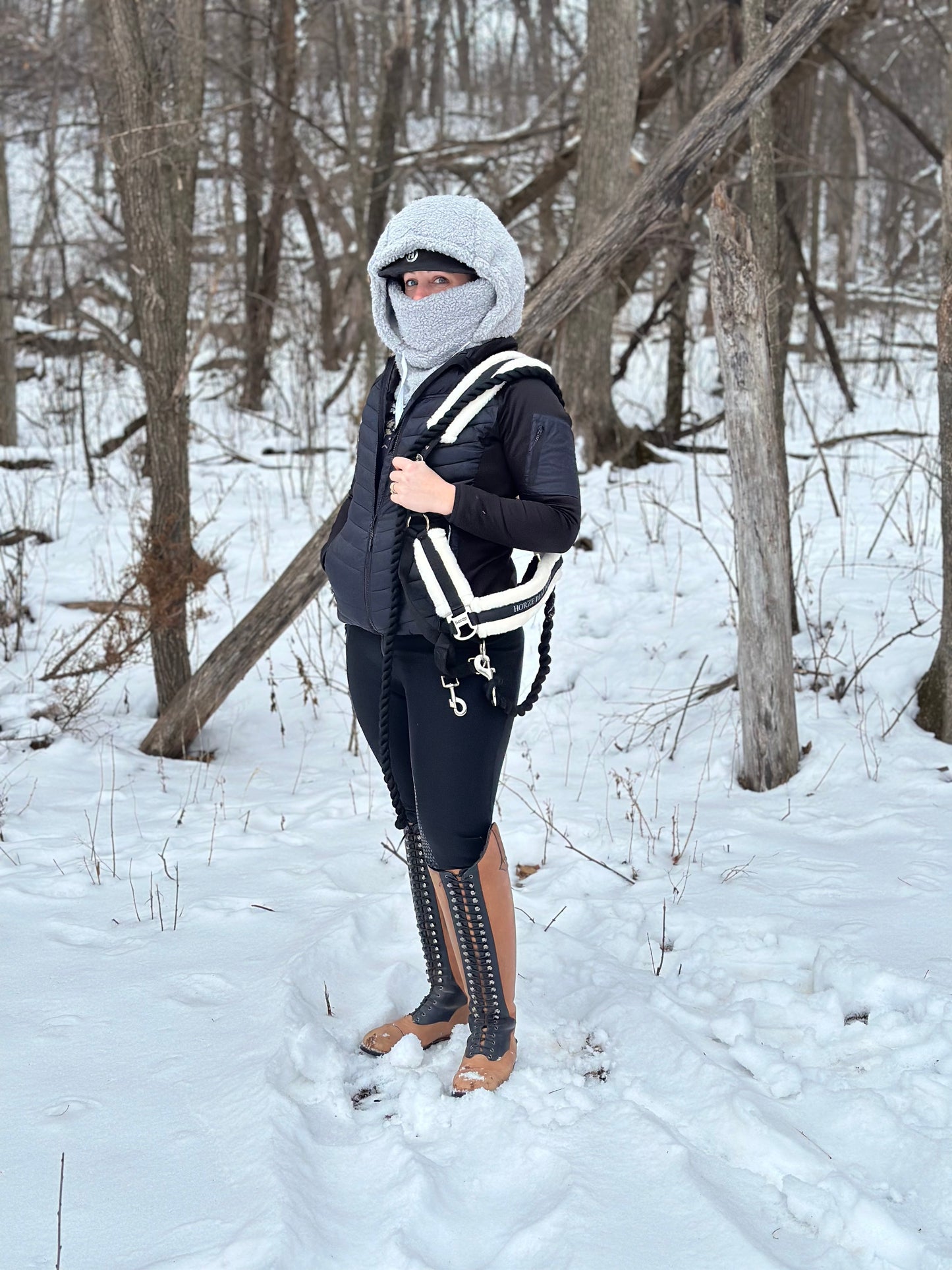 Light Gray Sherpa Hood