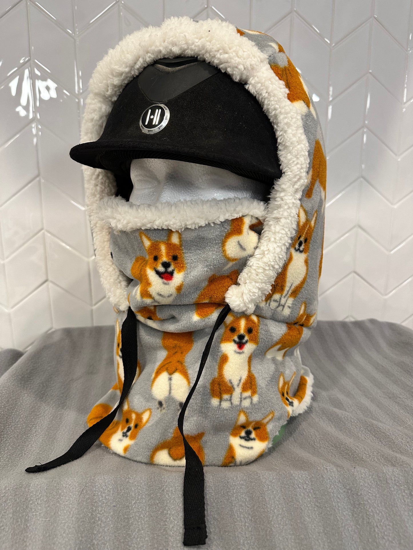 Corgi Fleece Hood