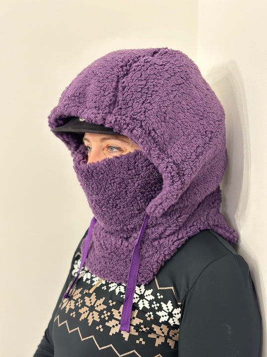 Grape Purple Sherpa Hood